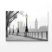B&W Street Lights with City Print 100% Australian Made 150 x 100cm (Acrylic)