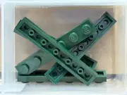 LEGO Parts - Dark Green Plate 1 x 6 - No 3666 - QTY 5