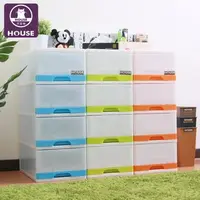 在飛比找特力屋線上購物優惠-[特價]【HOUSE】采漾4 層抽屜式整理箱橘色