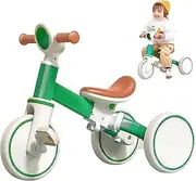 4 in 1 Baby Balance Bike, 18 Months -4 Years Old Toddler Balance Bicycle, 3 Wheel Kids Tricycle with Easy Assembly Removable Pedal, Ideal Walker Toy First Birthday Gifts for Boys and Girls