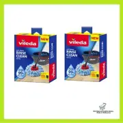 Vileda Easy Wring Rinse Clean Spin Mop Refill x 2 - Vileda Rinse Clean Spin Mop