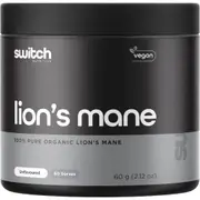 Switch Nutrition Lion's Mane 100% Pure Organic Unflavoured 60g