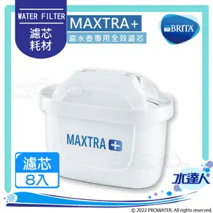 德國BRITA 濾水壺專用新一代全效濾芯MAXTRA+｜MAXTRA Plus｜8入組