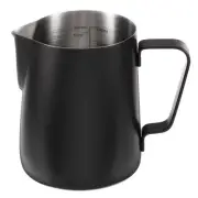 Milk Frothing Pitcher, 12oz / 350ml Milk Frother Cup, Black