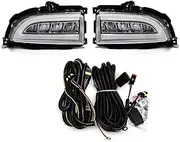 LED DRL Daytime Running Light Front Fog Lamp w/Turn Signal Assembly Accessories Compatible with Mitsubishi Lancer 2004 2005 2006