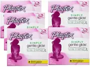 5 Pack Playtex Simply Gentle Glide Tampons, Regular, Fragrance-Free, 40 Ct