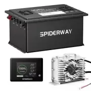 36V 105Ah LiFePO4 Lithium Battery w/ Charger for Golf Cart Sloar Marine Off-Grid