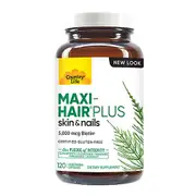 Country Life Maxi Hair Plus Biotin,5000 mcg ,120 Veg Caps (Pack of 1)