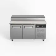 AG Equipment AG 2 Door Saladette Fridge - 8 x 1/3 GN Trays - Pizza Prep Fridg...