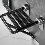 MegLob Folding Shower Stool Seat, Wall Mounted Compact Bathroom, Secure Folding Shower Bench, Fold-Up Space Saving Shower Bench Up to 330 Lbs, Multifunctional Foldable Wall Shower Chair for Elderly
