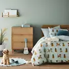 ADAIRS KIDS Pedro Pup COT or SINGLE Quilt Cover Set - dogs, Reversible!