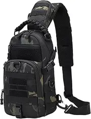 [Ungtyb] Outdoor Camping Chest Pack, Waterproof Shoulder Bag, Sports Army Sling Bag, Hiking Climbing Backpack with Ergonomic and Adjustable Fit for Travel Adventures, 1 Piece, Single Attribute,
