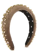 Lele Sadoughi Mixed Shape Padded Headband - Light Brown ONE SIZE