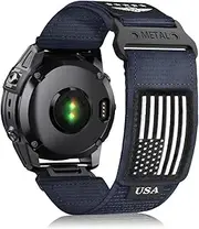 USA Ultra Series for Fenix Watch Band Replacement,Quickfit 22mm 26mm 20mm Nylon Bands for Fenix 8 47mm 51mm 43mm/ Fenix 7X/Fenix 6X/Fenix 5X/Enduro 2/Tactix/Fenix 7S/Fenix 5S/Fenix 6S/D2 Delta S
