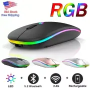 Wireless Bluetooth Light Mouse USB Rechargeable Portable Silent Optical Mouse US