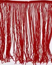 Trimplace Red 12" Single End Chainette Fringe - 3 Yards