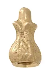 B&P Lamp® 1 3/8" Ht., Cast Brass "Leaf" Finial