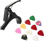 UPKOCH 1Set Guitar Capo and Pick Set Multi Function Capo with Guitar Picks Essential Tuning Accessory for Acoustic and Electric Guitars
