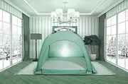 Indoor Privacy Play Tent on Bed,Warm and Cozy Sleep BedTent (Light Blue Bed Tent)