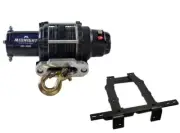 Viper 50 Ft Midnight Winch 3000 lb Black w/ Mount For Honda Foreman 500 2012-13