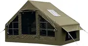 Inflatable Tent with Pump, Family Tent for 3-6 Persons with Stove Jack Hole,4 Season 3000mm Waterproof Windproof Large Air Tent Pop-Up Tents,Large Blow Up Tents for Family Spring Outing