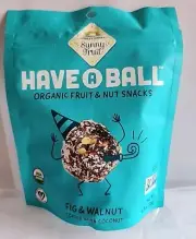 Sunny Fruit USDA Organic Sun-Dried Snack Figs & Walnut Coted With Coconut 4.4Oz