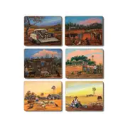Cinnamon Placemats Cork Backed Set of 6 Kelpie Kapers.