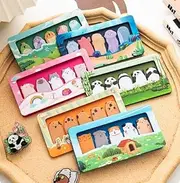6 Pack Cute Shapes Sticky Index Tabs, 900 Pieces Self Adhesive Flag Tabs Writable and Repositionable File Tabs Flags Colored Reading Tabs Page Markers for Binder, Book, Paper, Note, Filer Folder