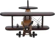 CLISPEED Vintage Wooden Airplane Ornament Retro Plane Unique Desktop Decoration for Home Rustic Style Craftsmanship for Collectors and Parties