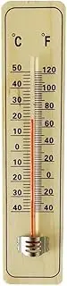 Wooden Thermometer Wall Indoor Outdoor Garden Garage House -40℃-50℃/-40℉-120℉ Hung Thermometer Office Wall Pine V1S7