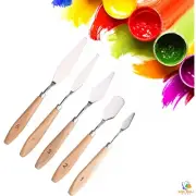5 Pcs Painting Knives Stainless Steel Palette Knife Set Paint Scraper Color Oil