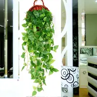 在飛比找樂天市場購物網優惠-仿真植物壁掛吊籃花藝仿真植物藤條假植物墻綠植墻面綠化裝飾垂吊
