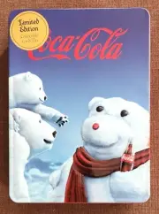 Coca-Cola Polar Bear Limited Edition 18 Cards Collectible Tin - Bear Snowman