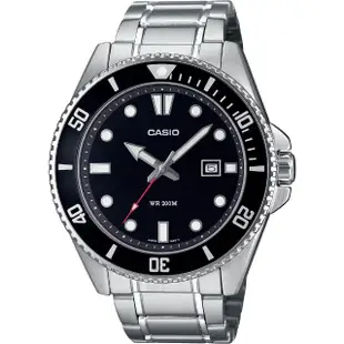 【CASIO 卡西歐】黑水鬼 槍魚 200米潛水錶 運動手錶 考試手錶 學生錶(MDV-107D-1A1V)