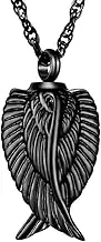 Angel Wing Cremation Necklace for Ashes Stainless Steel Urn Pendant Ashes Holder Memorial Jewelry-I’m Here WATCHING Over You