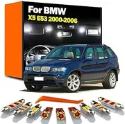 22Pcs LED Interior Dome Door Foot Trunk Light Kit, For BMW X5 E53 2000 2001 2002 2003 2004 2005 2006 Number Plate Sun Visor Lamp