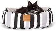 Mog & Bone Reversible Cat Bed,, Pebble Black Brushstroke