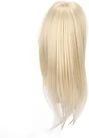 Respicefinem 1/6 Ball Jointed Doll Wig for 155 to 17cm Doll Milk Gold Long Hair with Bangs DIY Doll Wig Exquisite Craftsmanship Lifelike Wear High Temperature Silk Glossy Feeling