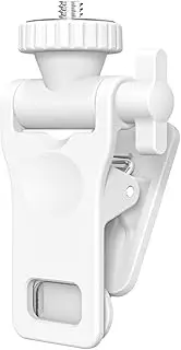 Monitor Camera Mount Clip - Anti-Slip Camera Replacement Clip - Portable Phone Mount with 1/4 Screw Connector, LED Lamp Attachment for Tripod Computer