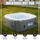 CO-Z 4-6 Adults Portable Inflatable Spa Hot Tub Outdoor Bath Pool w Massage Jets