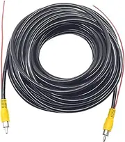 HUAJUN 10m Car Extension Cable for Reversing Systems, RCA Video Electric Cables for Rear View Camera,Car Rear View Camera Video Cable for Truck, Van, Motorhome