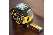 3-in-1 Digital Laser Tape Measure: 131Ft/40m Infrared Laser Measuring Tape with Digital Display, 16ft/5m Electronic Tape Measure Laser, Pythagorean, Area, Volume, Ft/Ft+in/in/M Unit (Yellow)