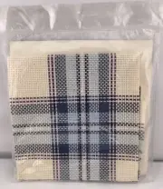 Charles Craft Hopscotch Tartan Plaid Cross Stitch Fabric 14 Ct 15" Blue Pastel