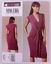 OOP VOGUE PATTERNS V1258 VENA CAVA CUTTING EDGE KNIT KNOT DRESS SIZE 10-16 UNCUT