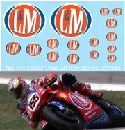 1/12 Decals for BEN BOSTROM SPONSOR DUCATI 998R L&M TEAM 2002 DECAL TBD178