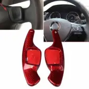 Carbon Fiber Steering Wheel Shift Paddle For VW Tiguan Golf 7 MK7 Passat B8 Red