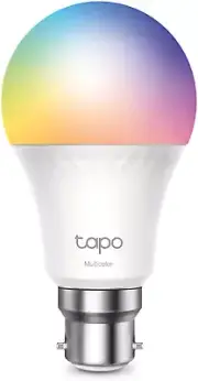 Tp-Link Tapo Smart Wifi Light Bulb, Multicolour, B22, 75W Equivalent, Smart H...