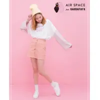 在飛比找蝦皮購物優惠-Air space 泡泡先生粉紅A字裙