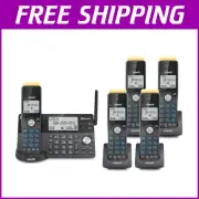 Premium 2300 ft Range Cordless Phone with Digital Answering Machine & 5 Handsets