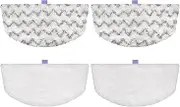 Steam Mop Replacement Pads Compatible with Bissell Powerfresh Mop Pads for Bissell 1940 1806 1544 1440 2075 2685 2814 Series Mops Resuable Floor Steamer Mop Pad Refills for Dry & Wet Cleaning, 4 Pack